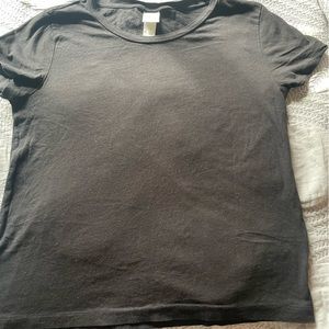 black round neck blouse